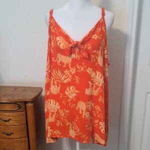 Torrid Women's Plus Size Orange Animal Print Spaghetti Strap Chemise. Size 3X
